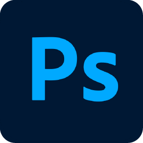 Adobe photoshop software icon for graphic design course